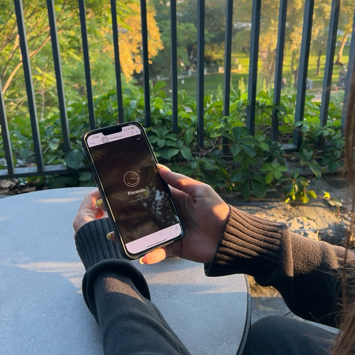 QR okutulduktan sonra açılan Fincanda ekranı